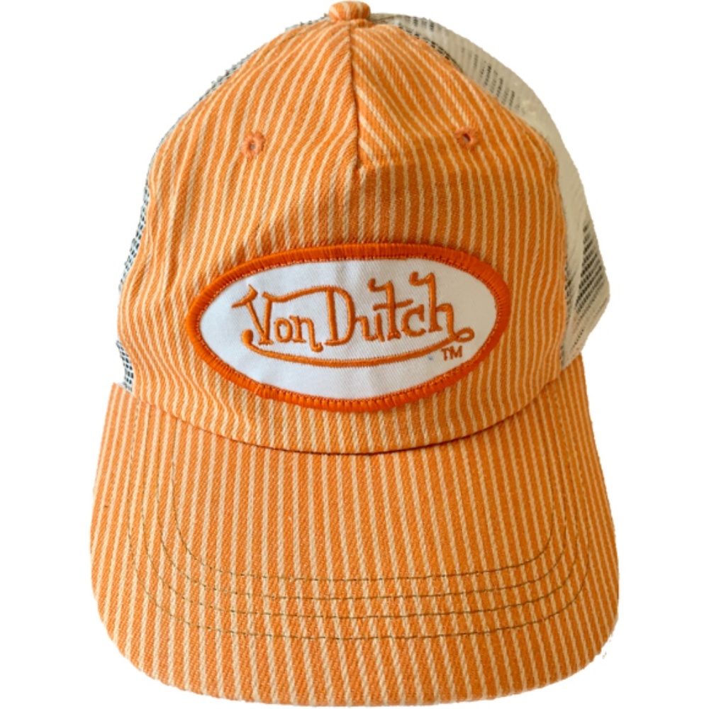 Von Dutch Trucker Hat Snapback Orange White